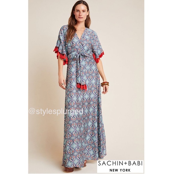 Anthropologie Dresses & Skirts - NWT ANTHRO Sachin & Babi Tasseled Maxi Dress size  4